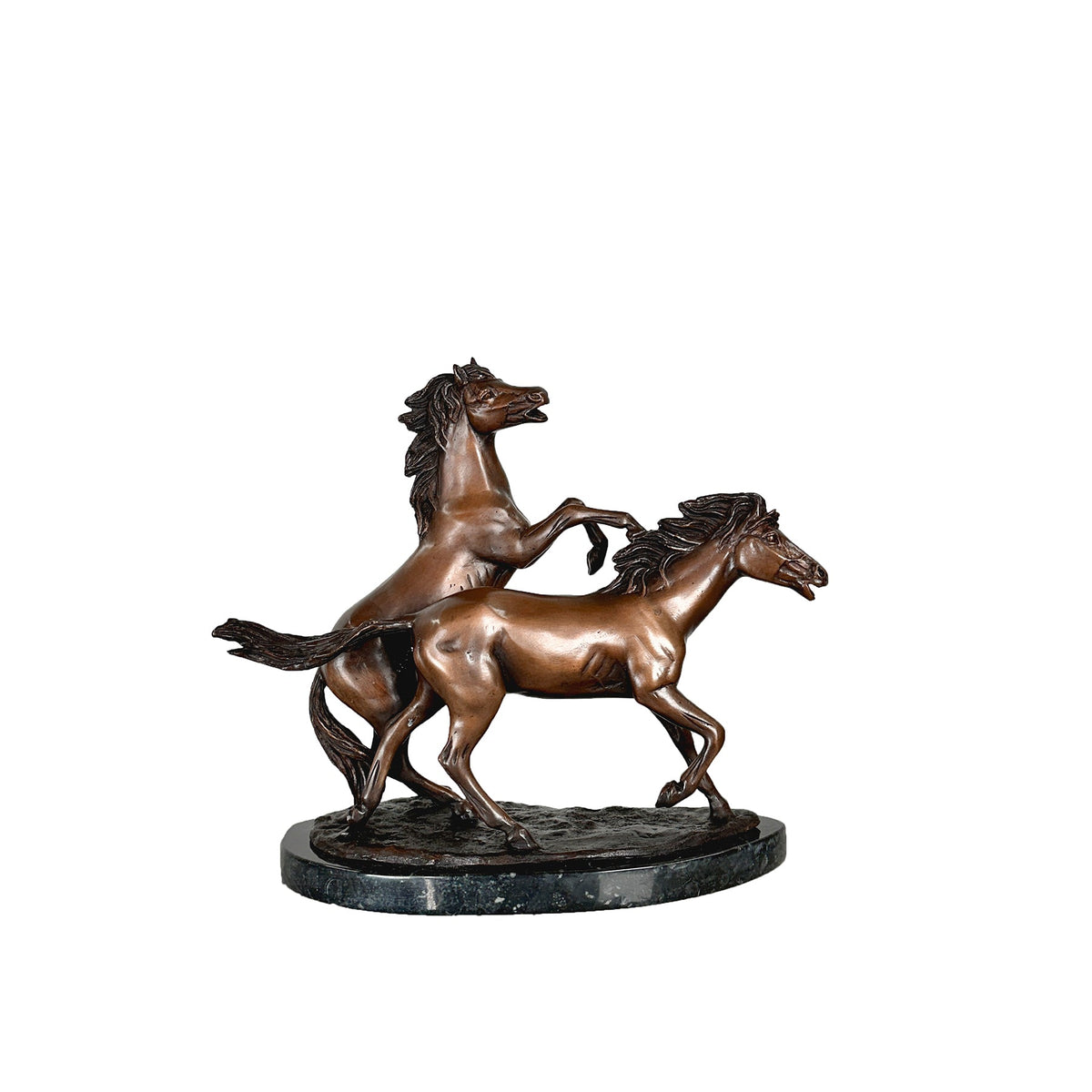 Two Horses Bronze Table-top Statue