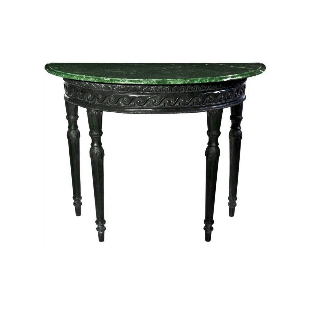 Traditional Bronze Demilune Table