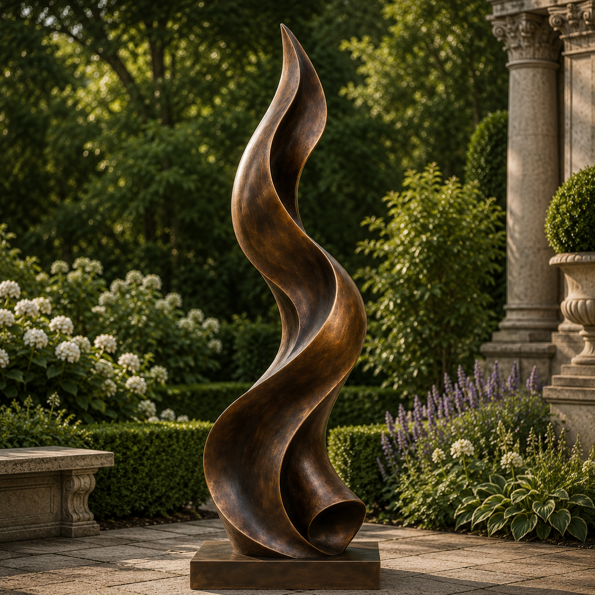 Forge and Forms Bronze Flame scupture