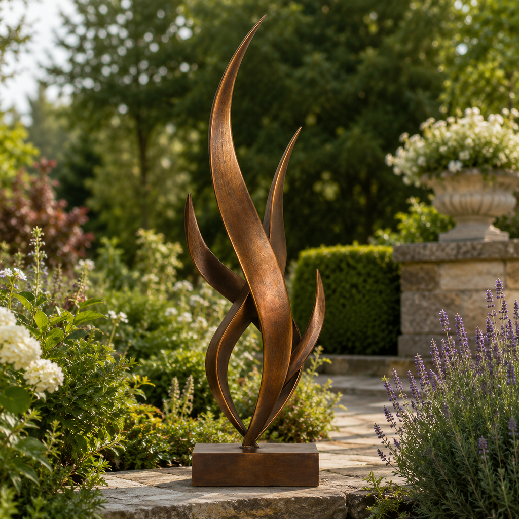 Forge and Forms Bronze Sculpture Dancing Flame