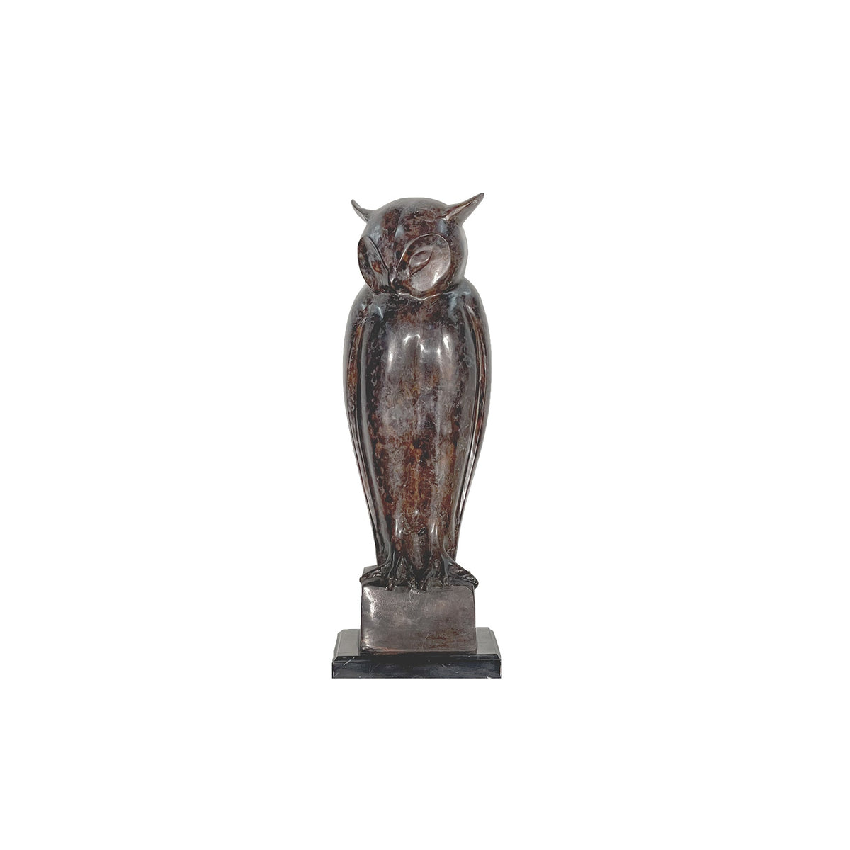 Contemporary Owl Table-top Bronze Statue