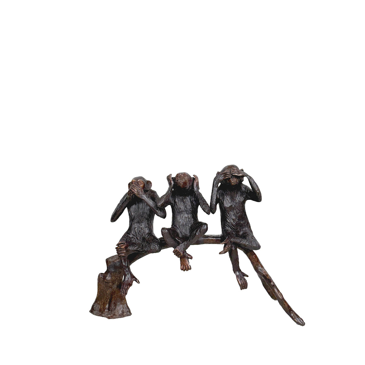 Three Wise Monkeys Table-top Bronze Statue