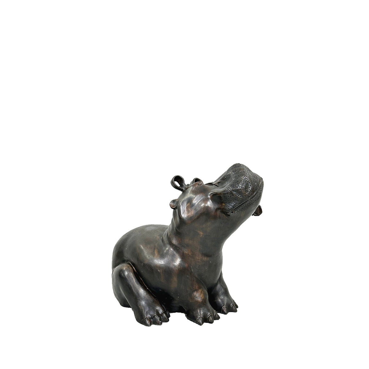 Bronze 'Princess Bella' Hippopotamus Fountain Sculpture