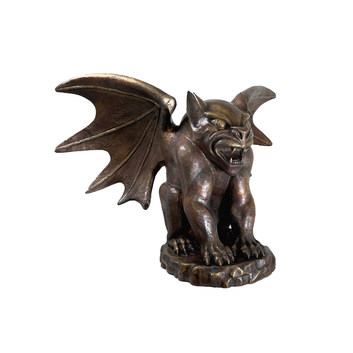 Gargoyle Bronze Statue - Gothic Tabletop Sculpture