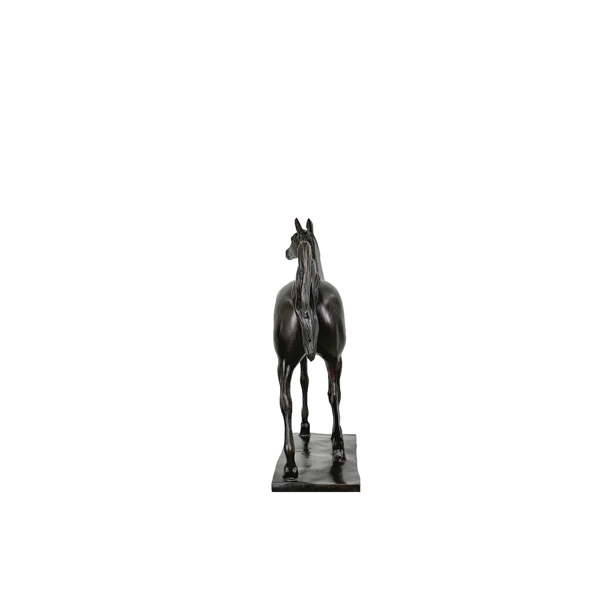 Standing Horse on Base Bronze Statue