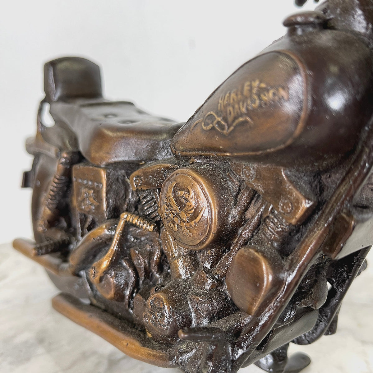 Motorcycle Table-top Bronze Statue