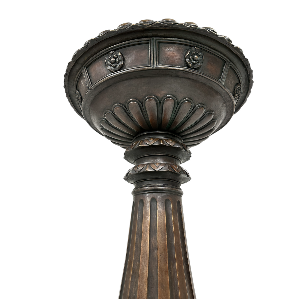 Bronze Birdbath Bowl on Pedestal