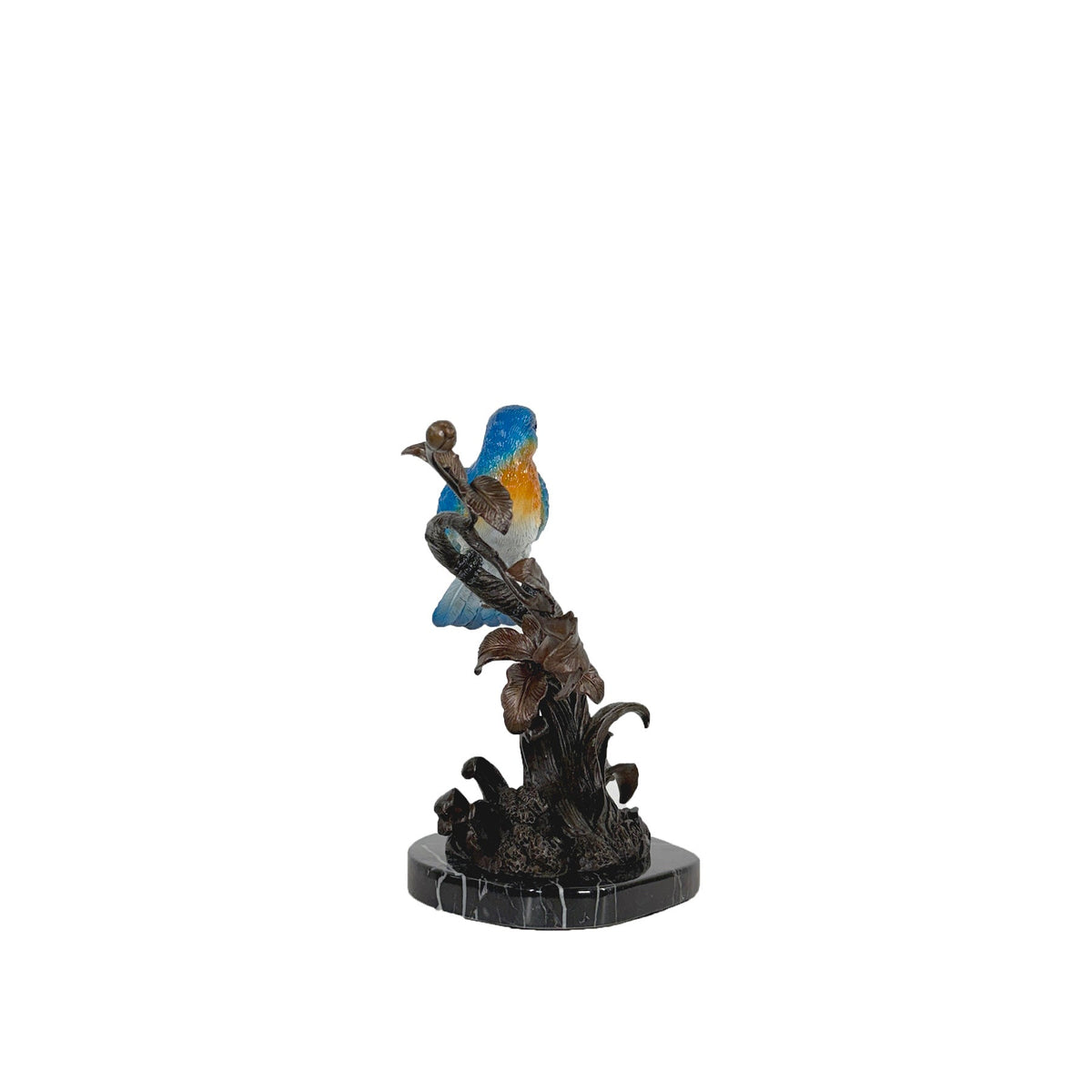 Bluebird on Branch Table-top Bronze Statue