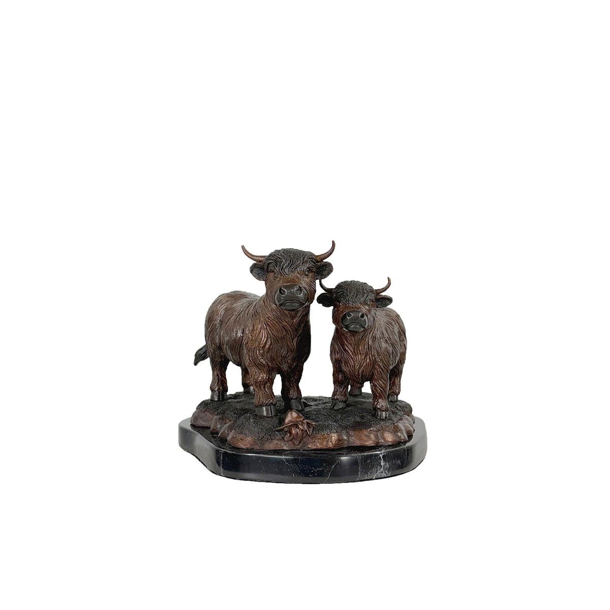 Highland Cows Table-top Bronze Statue