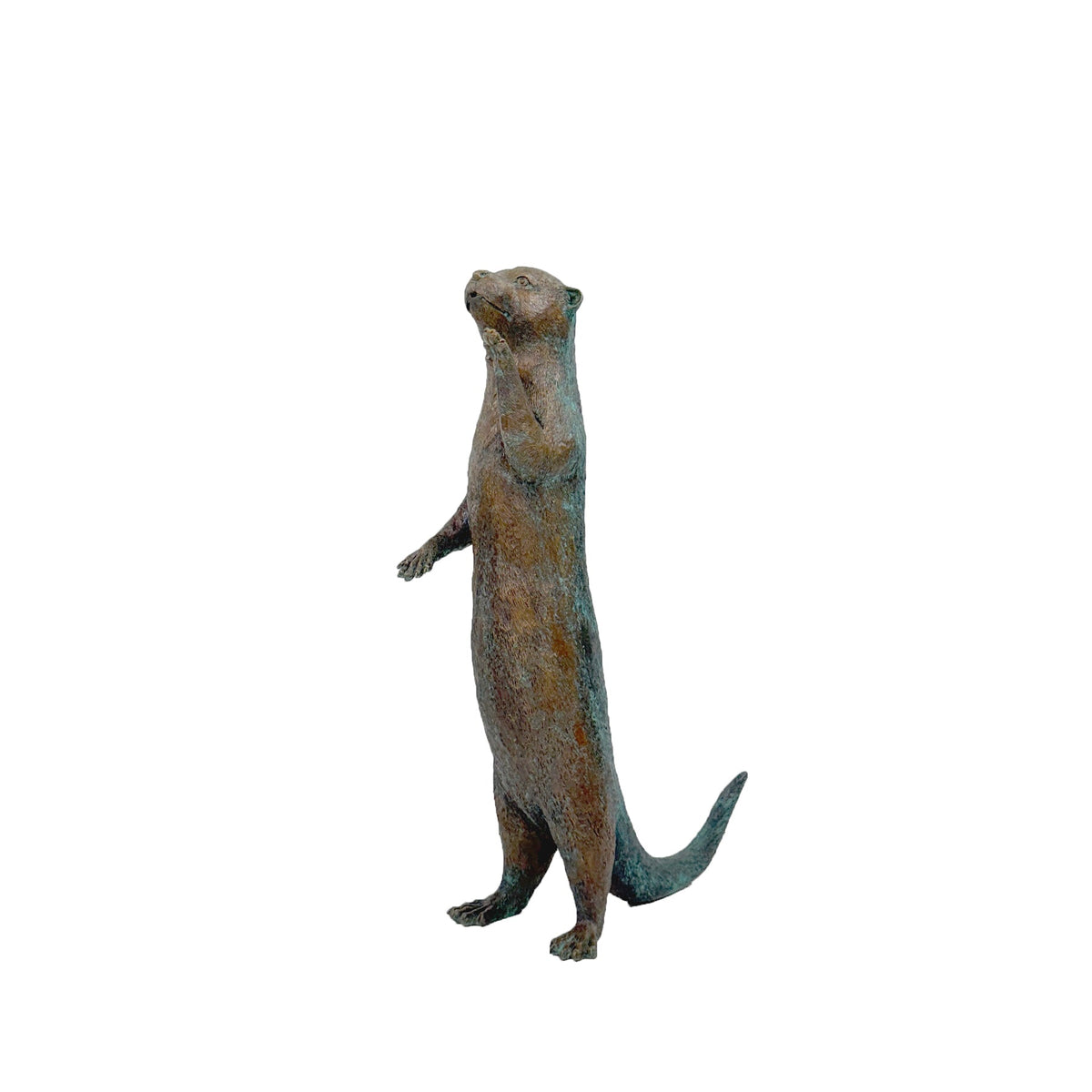 Standing Otter Bronze Fountain Statue
